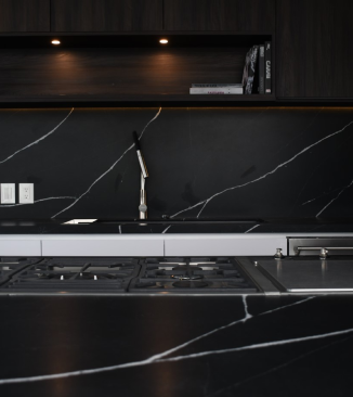 Cocina hecha con silestone Et noir